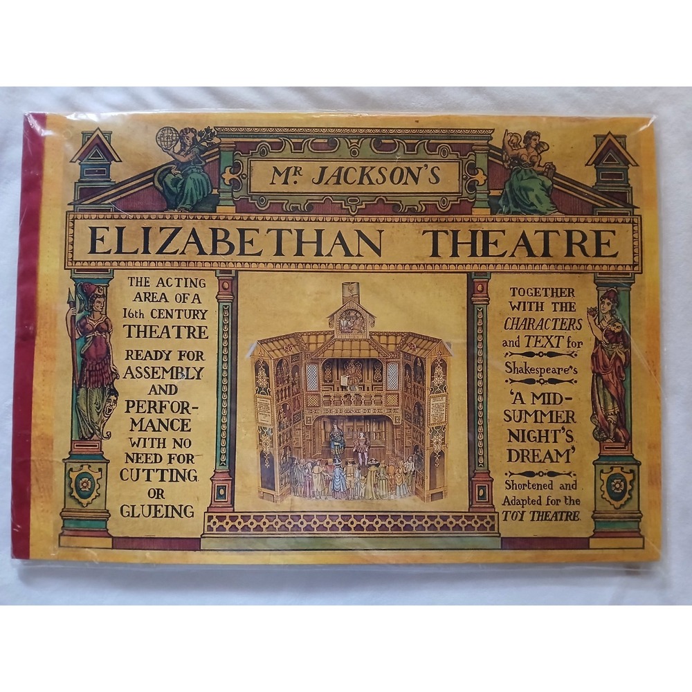 Sealed Vintage Mr. Jackson's Elizabethan Theatre Paper Toy Kit Shakespeare 1996